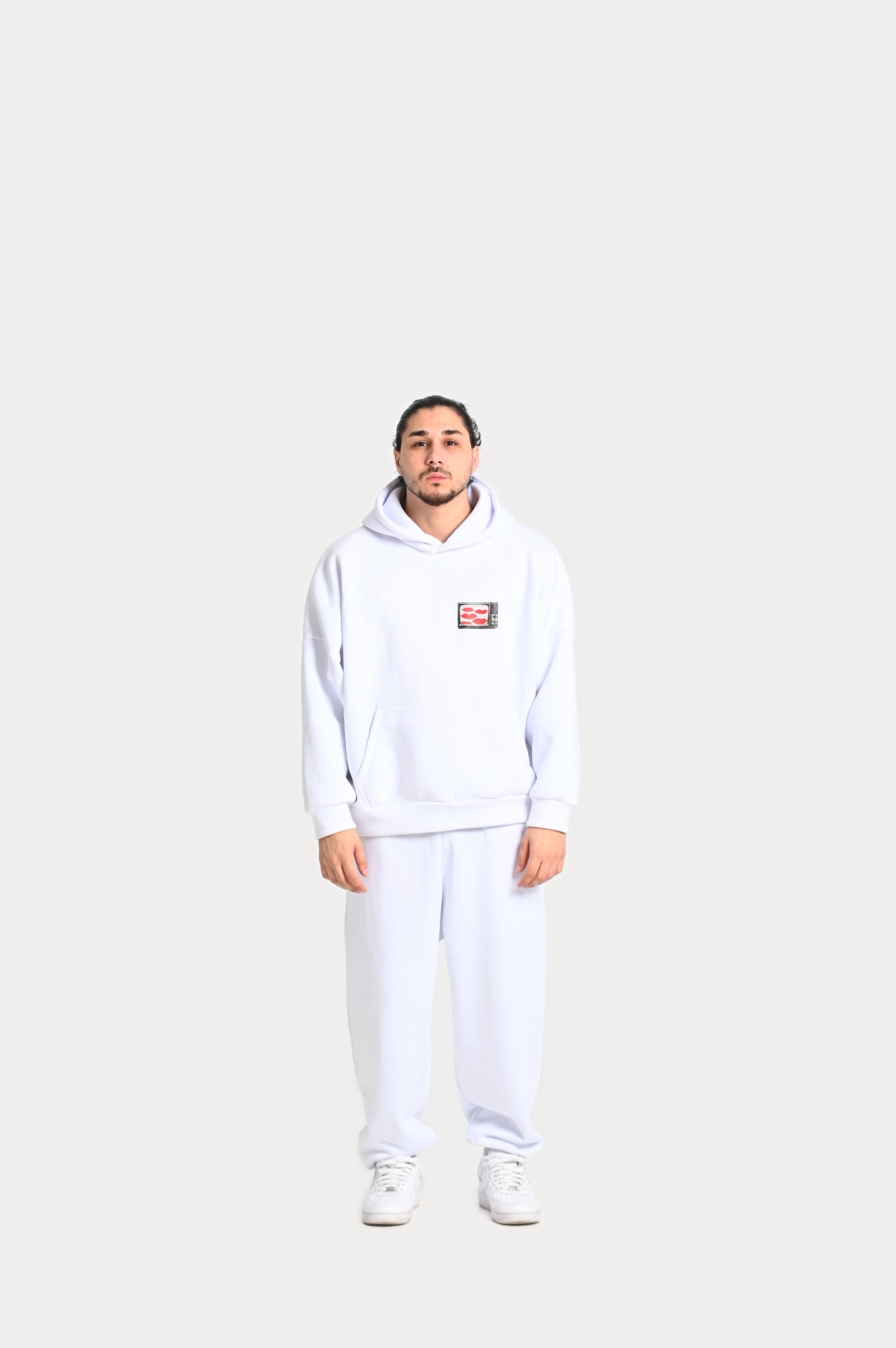 "TELEVISION" HOODIE - WHITE