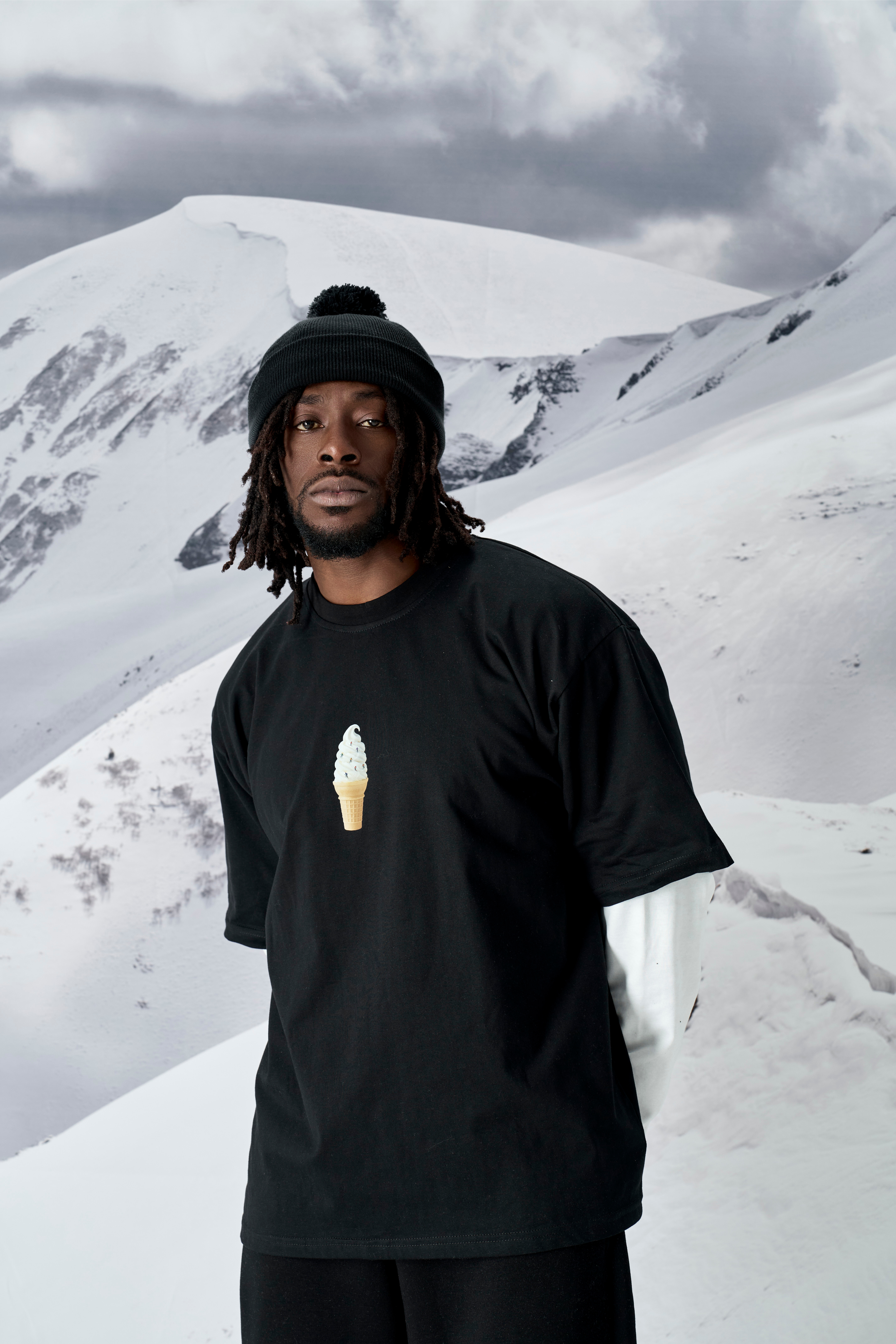 ICE CREAM T-SHIRT - BLACK