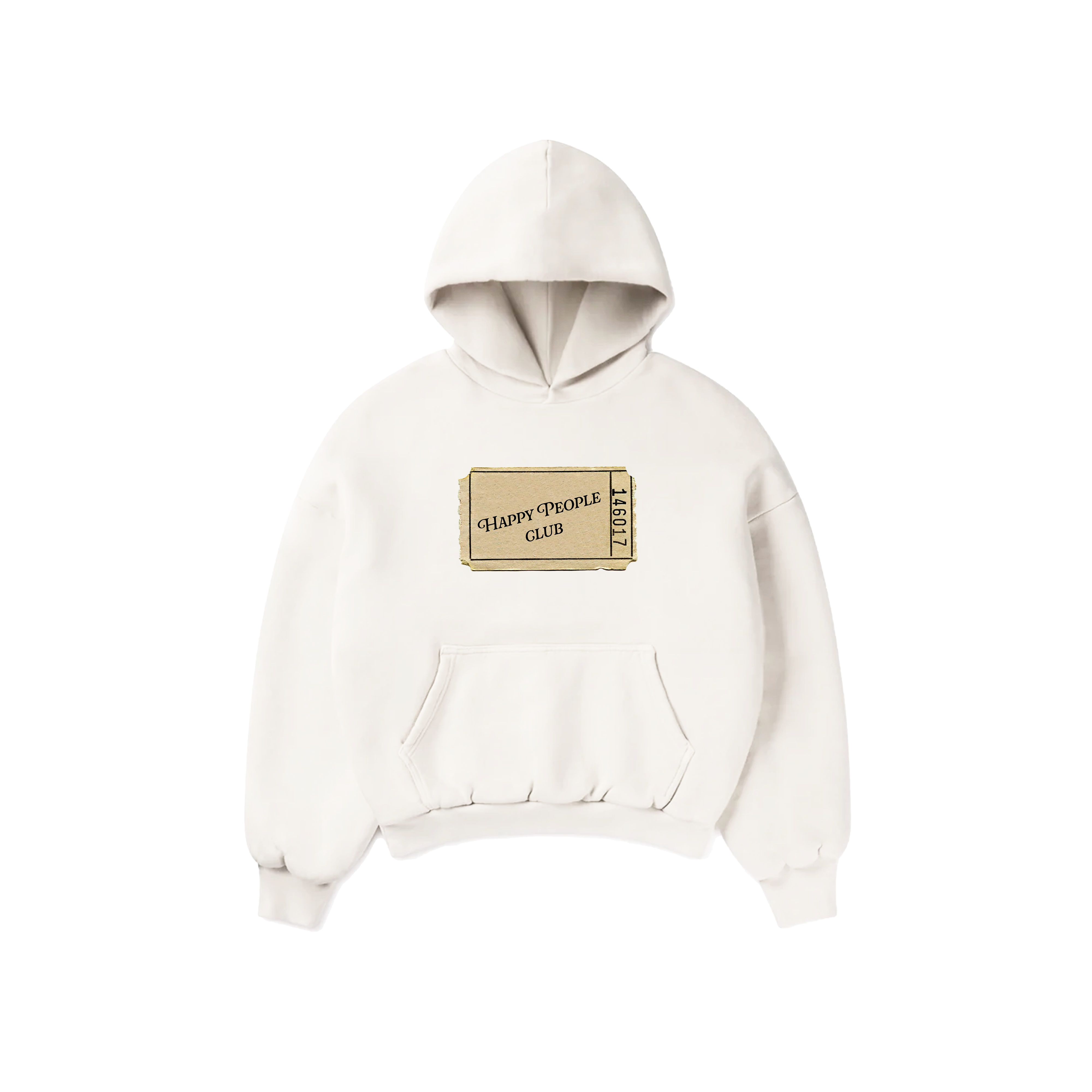 "HAPPY PEOPLE CLUB" HOODIE - WHITE