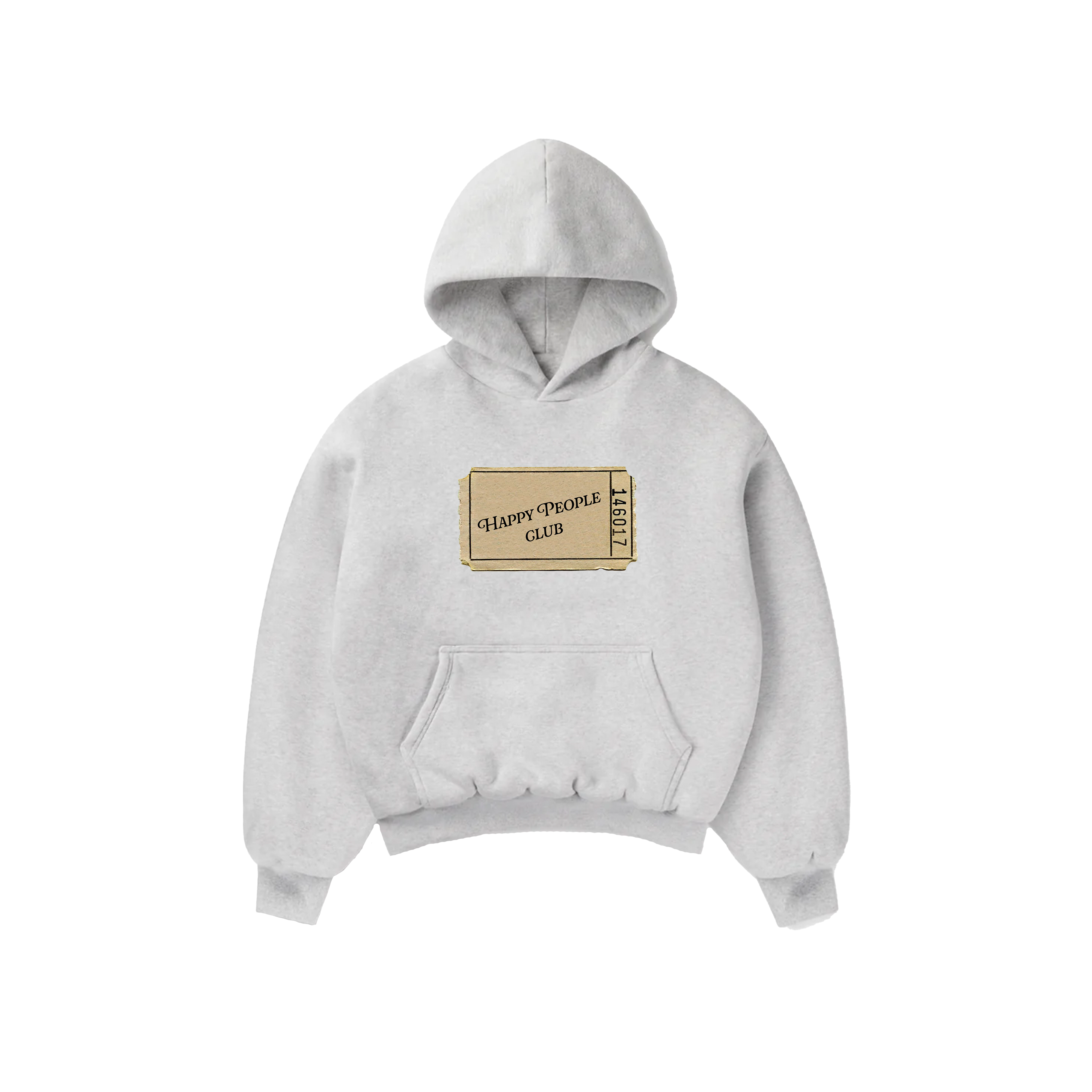"HAPPY PEOPLE CLUB" HOODIE - GREY