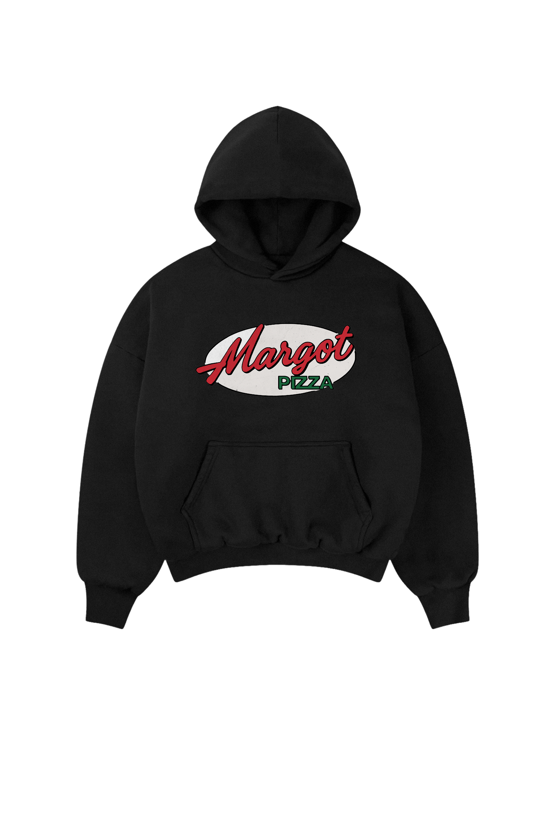 PIZZA HOODIE - BLACK