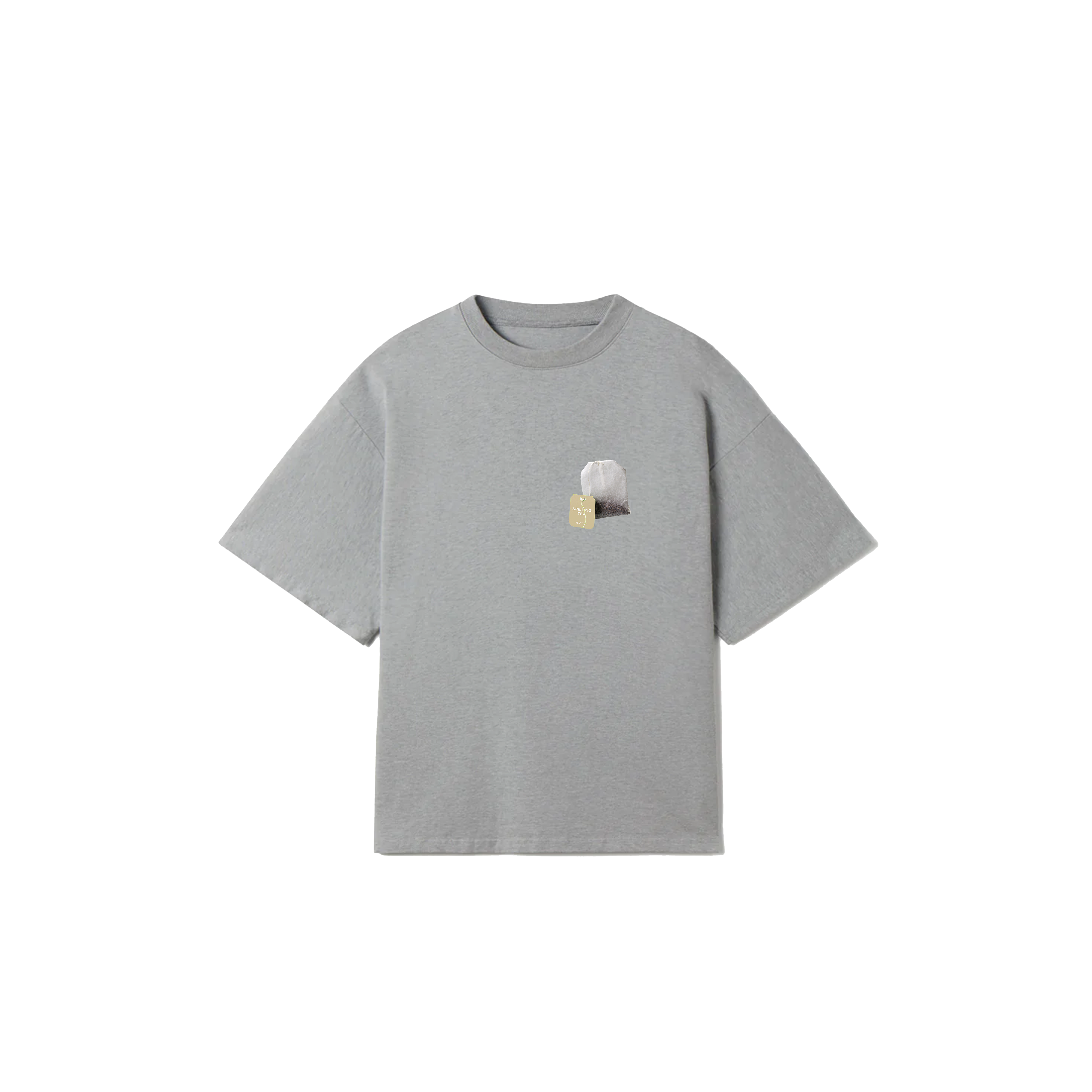 "SPILL THE TEA" T-SHIRT - GREY