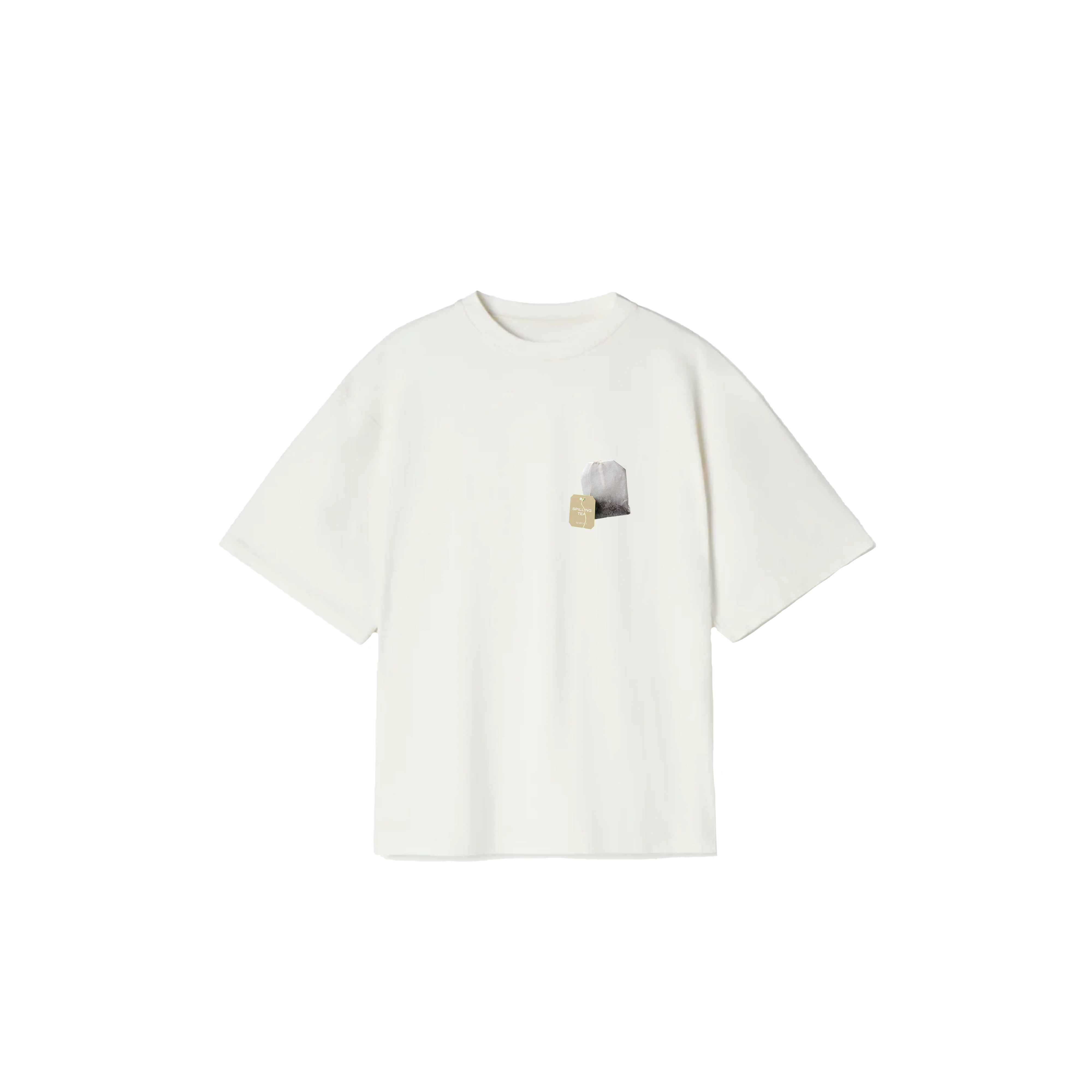 "SPILL THE TEA" T-SHIRT - WHITE