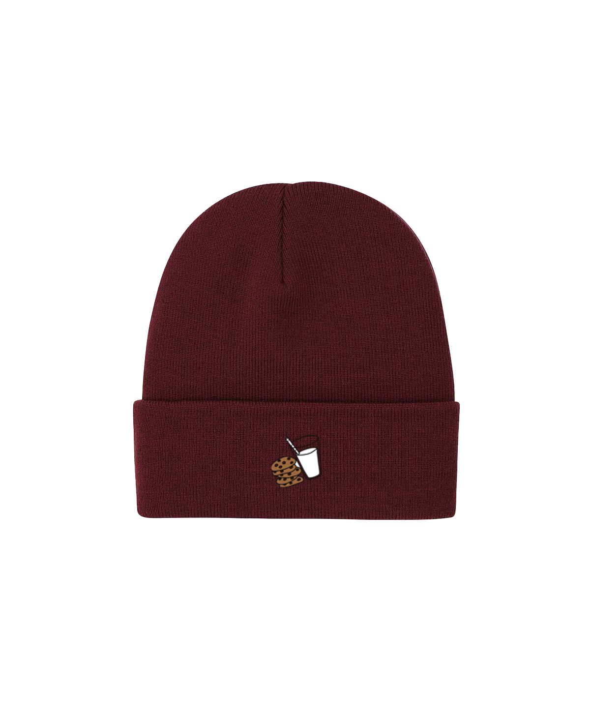 "MILK AND COOKIES CLUB" BEANIE - BURGUNDY