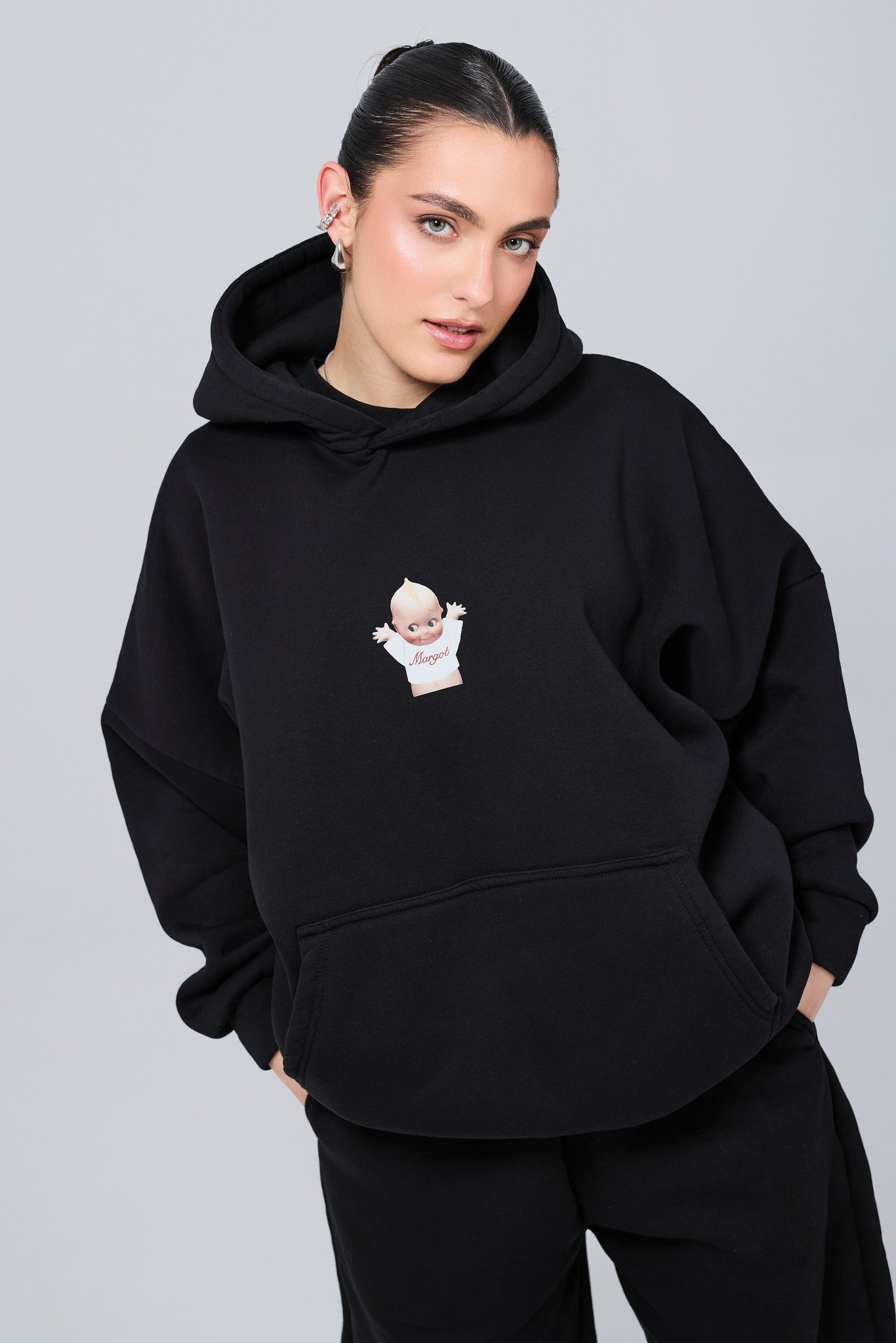 "BABY" HOODIE - BLACK