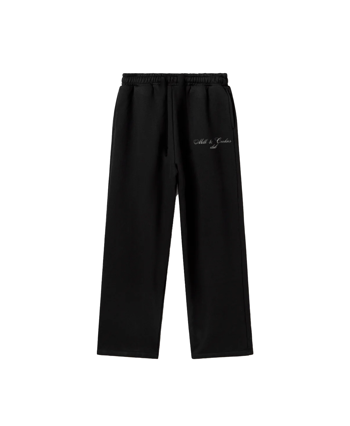 "MILK AND COOKIES CLUB" SWEATPANTS - BLACK
