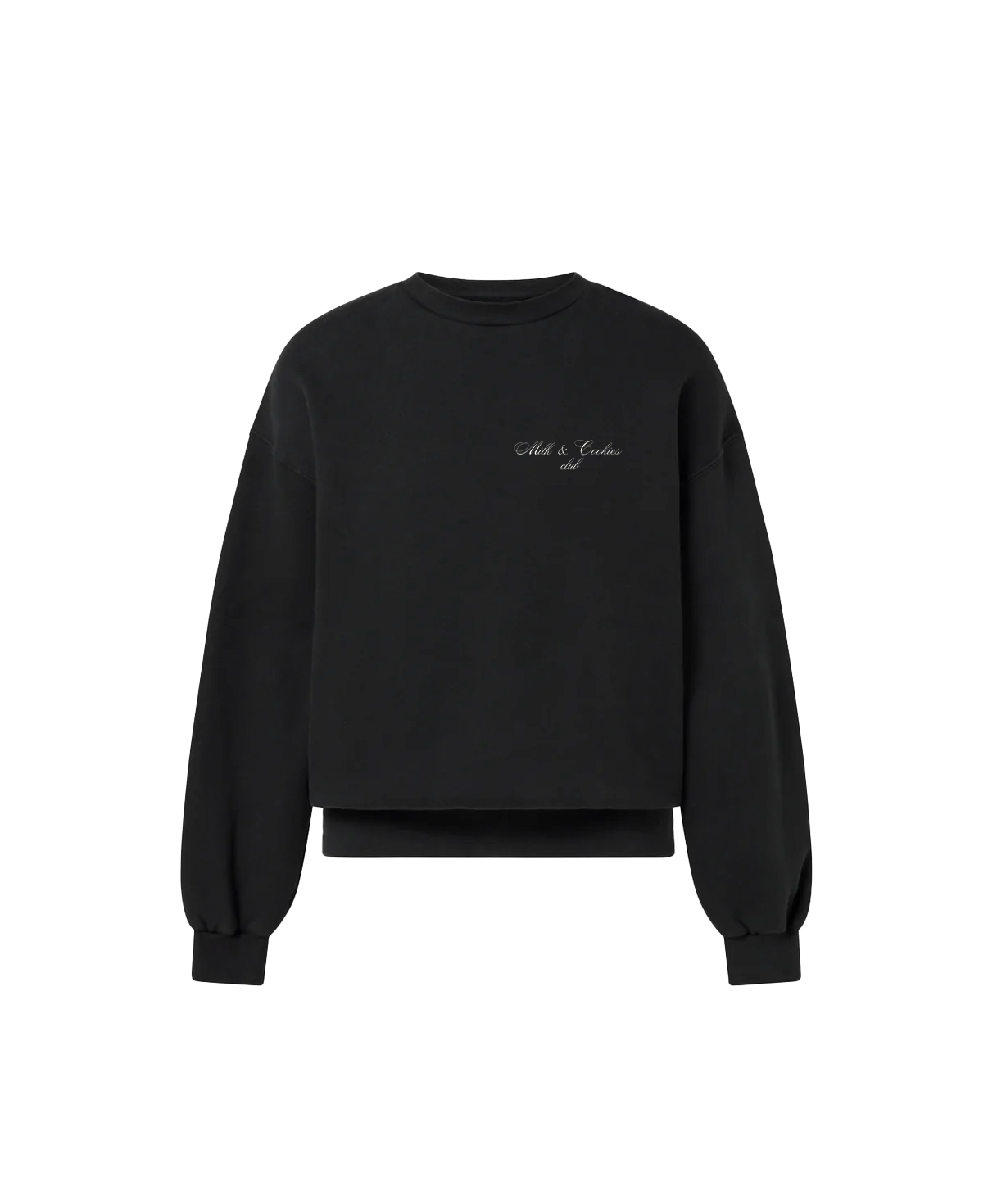 "MILK AND COOKIES CLUB" SWEATSHIRT - BLACK