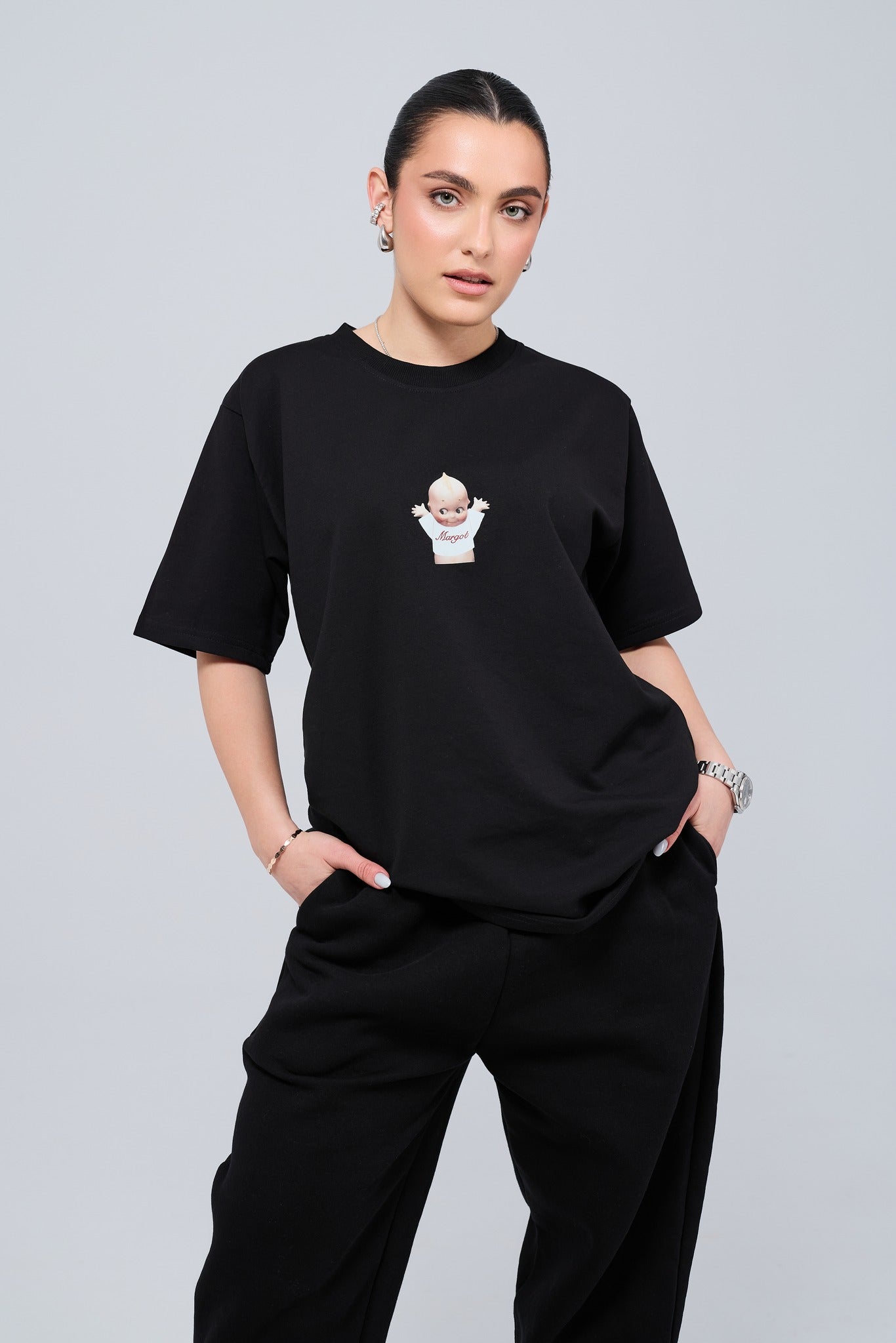 "BABY" T-SHIRT - BLACK