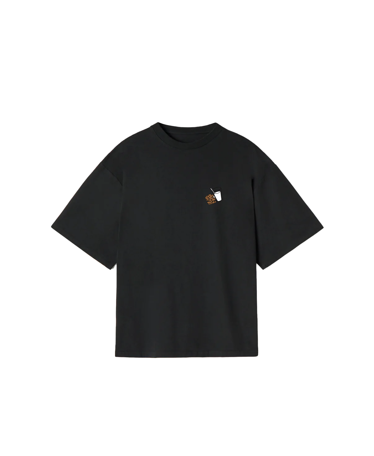 "MILK AND COOKIES CLUB" T-SHIRT - BLACK