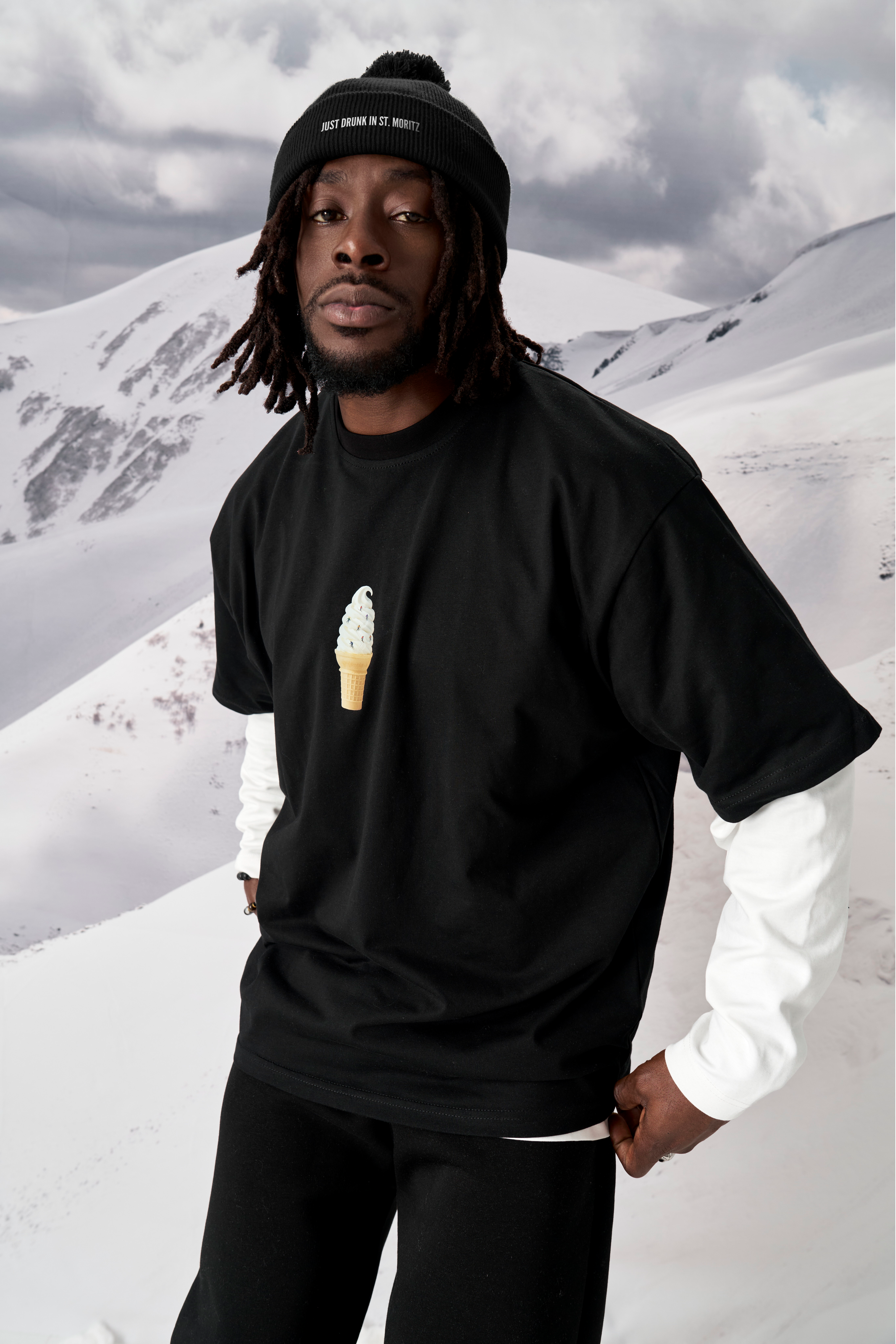 JUST DRUNK IN ST MORITZ BEANIE