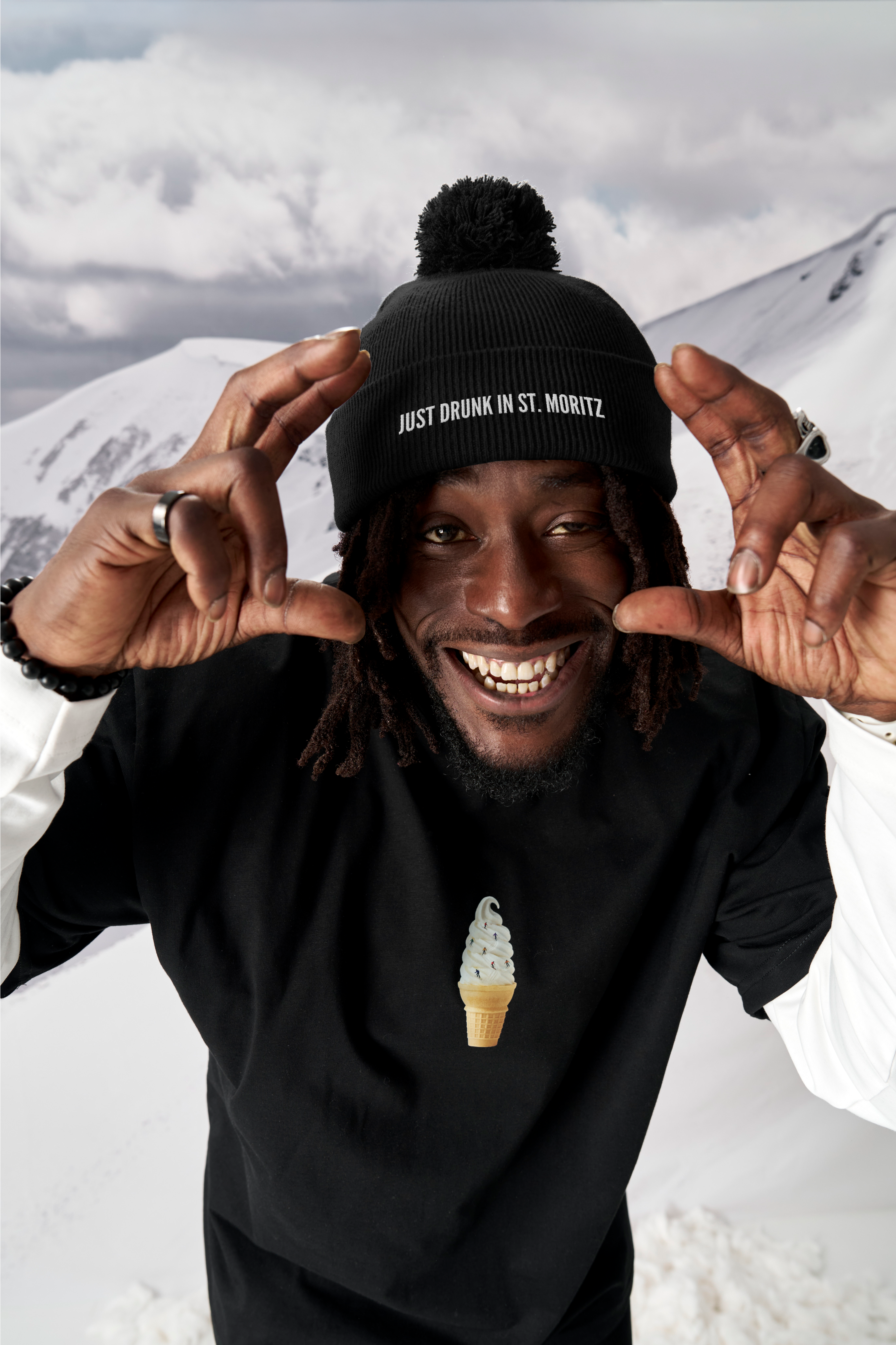 JUST DRUNK IN ST MORITZ BEANIE