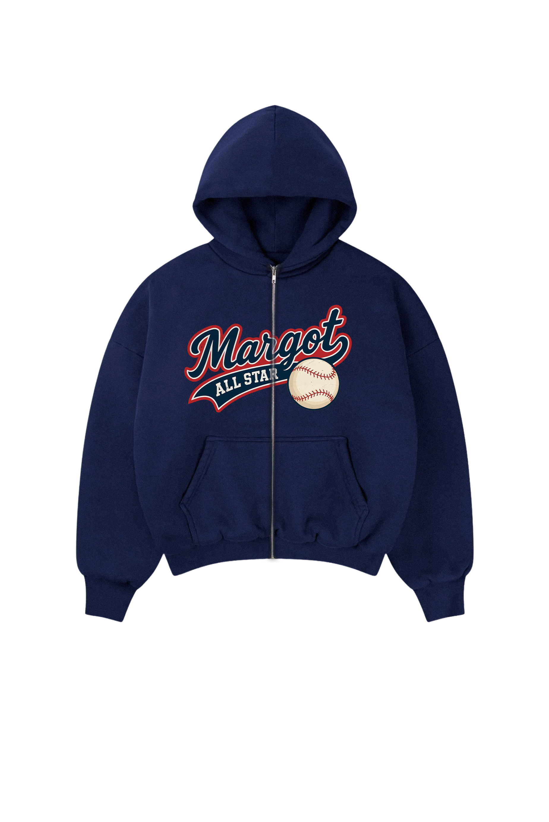 BASEBALL ZIPHOODIE - NAVY