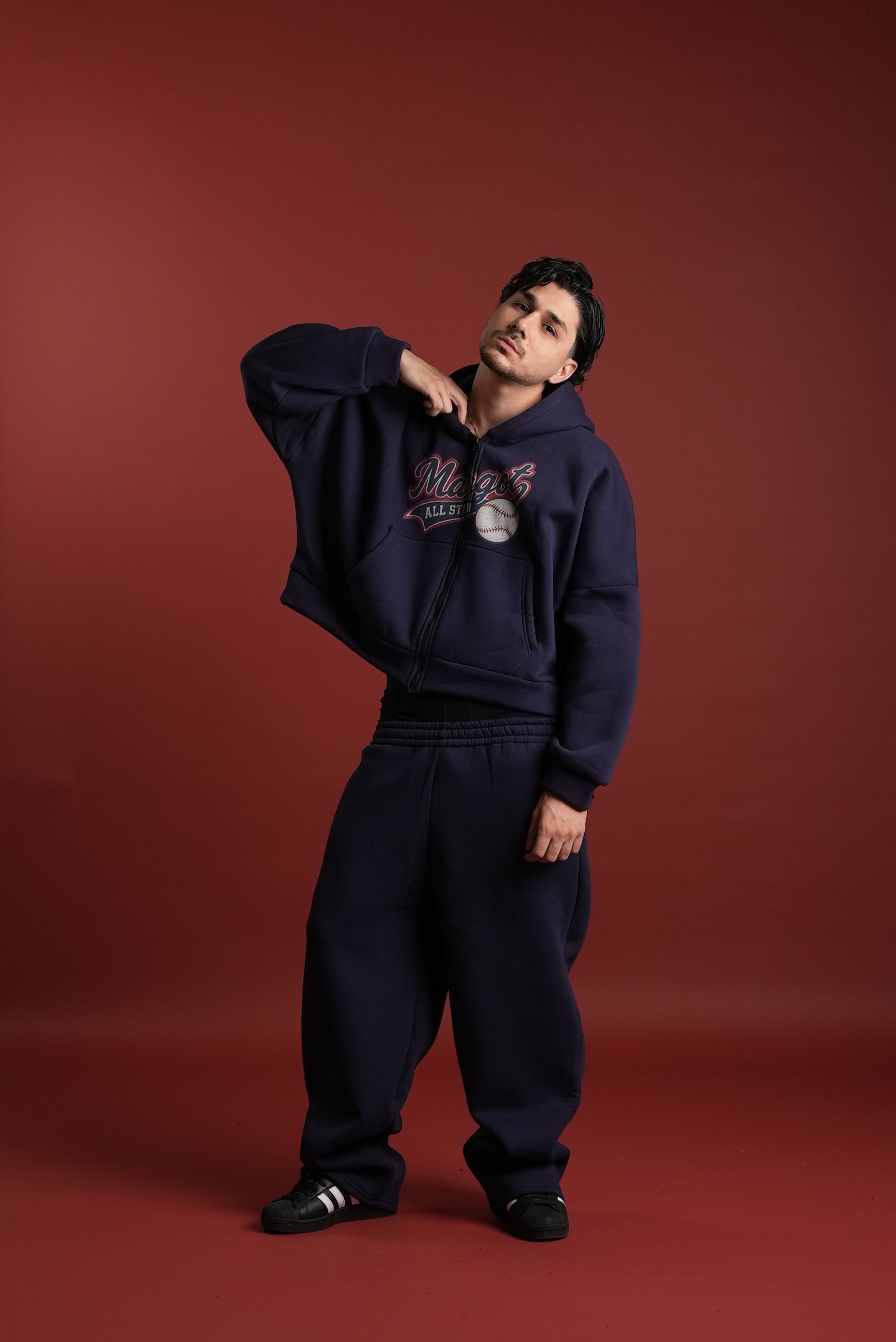 BASEBALL ZIPHOODIE - NAVY