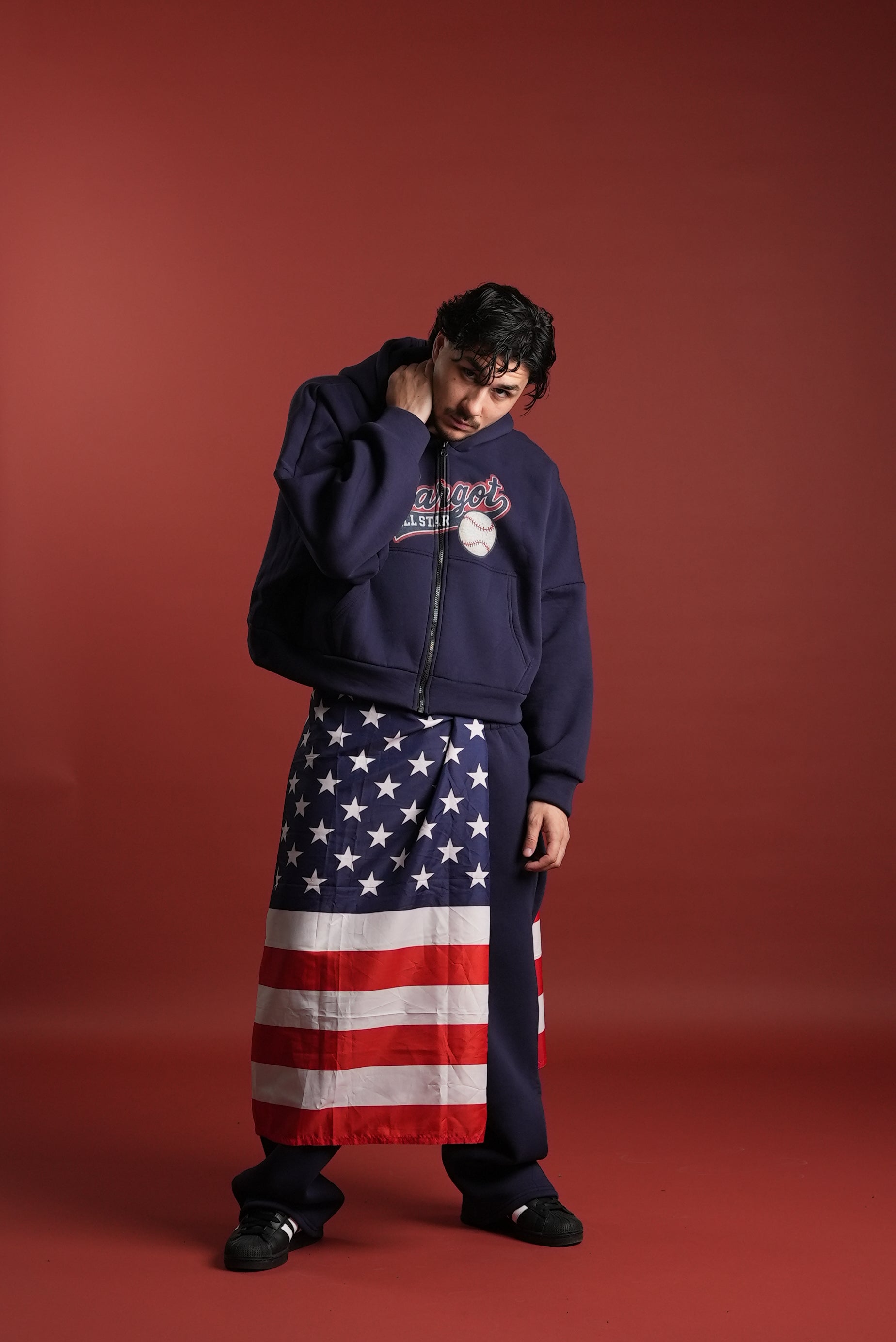 BASEBALL ZIPHOODIE - NAVY