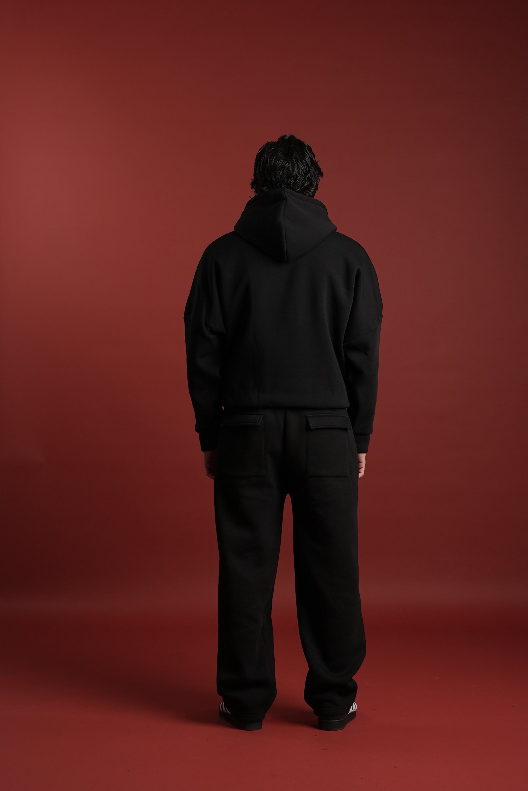 PIZZA HOODIE - BLACK