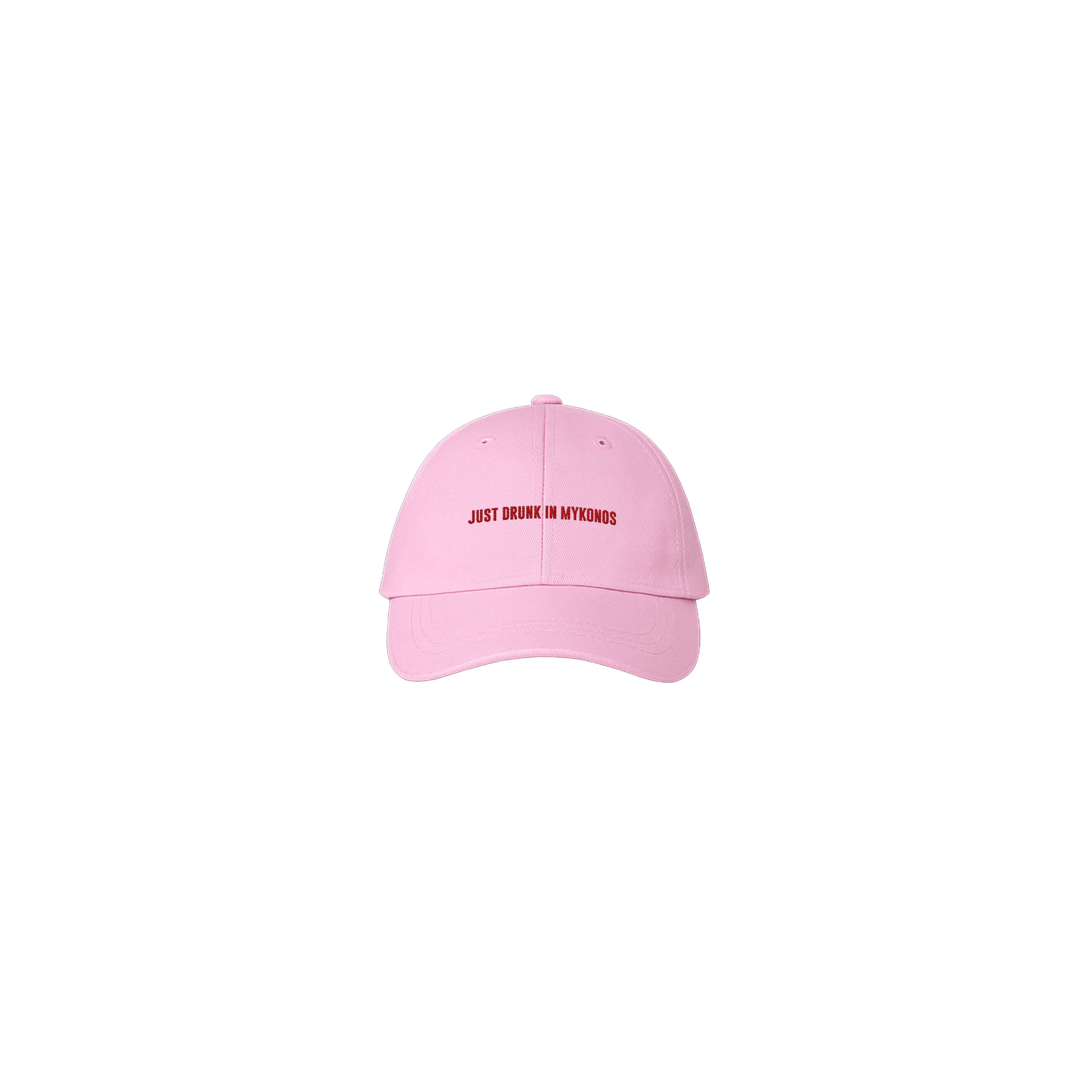 "JUST DRUNK IN MYKONOS" CAP - PINK