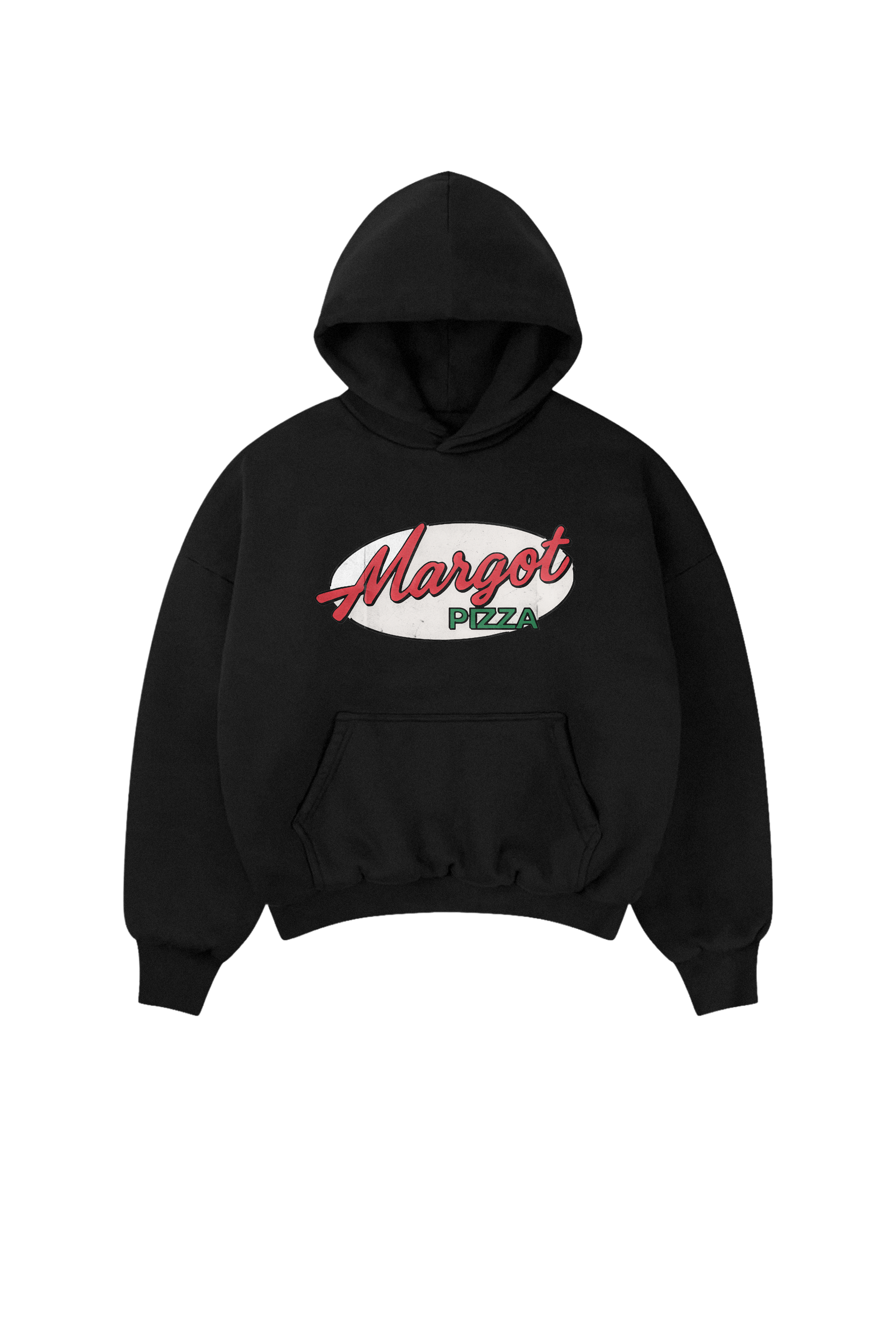 PIZZA HOODIE - BLACK