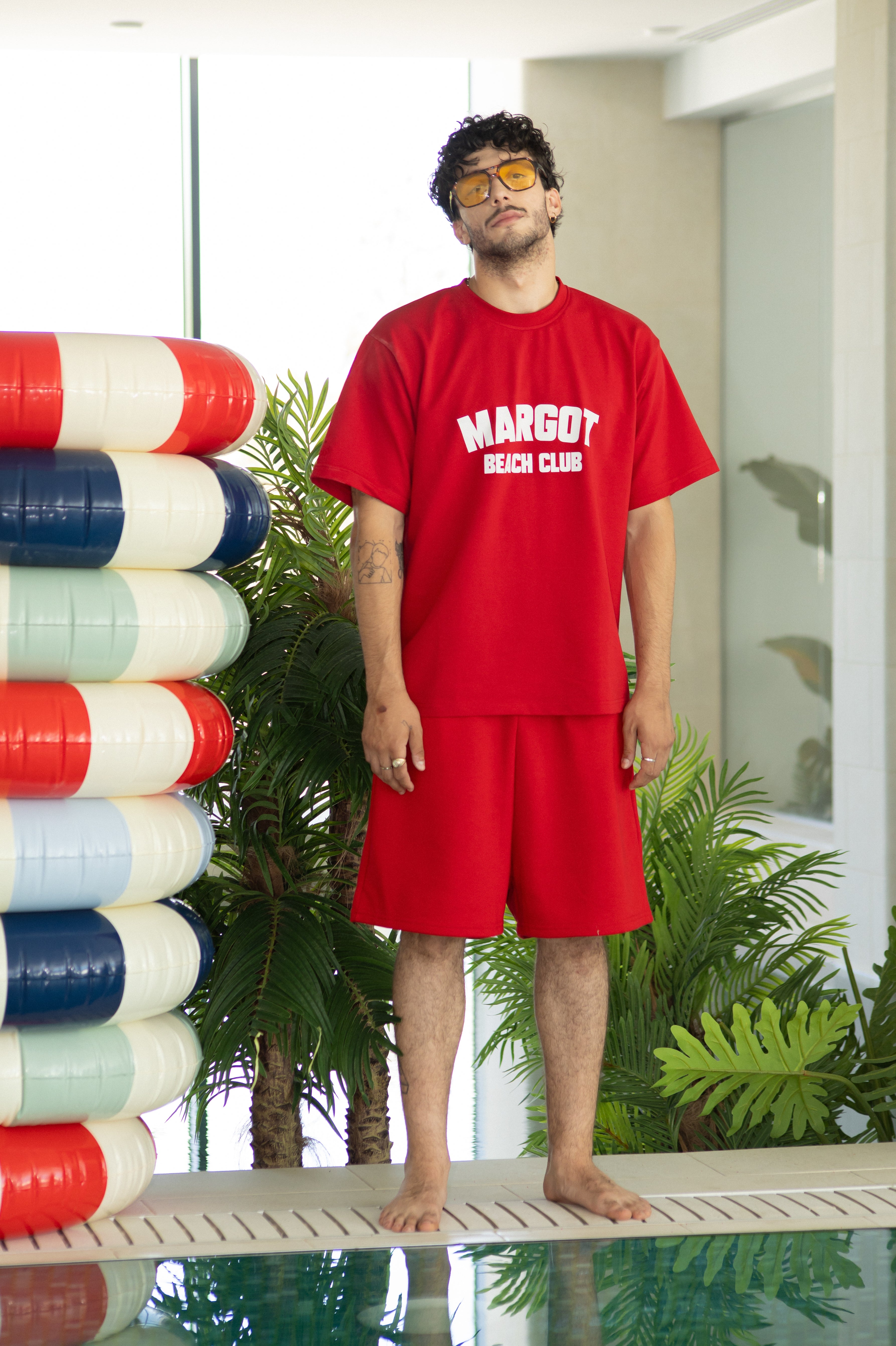 "MARGOT BEACH CLUB" T-SHIRT - RED