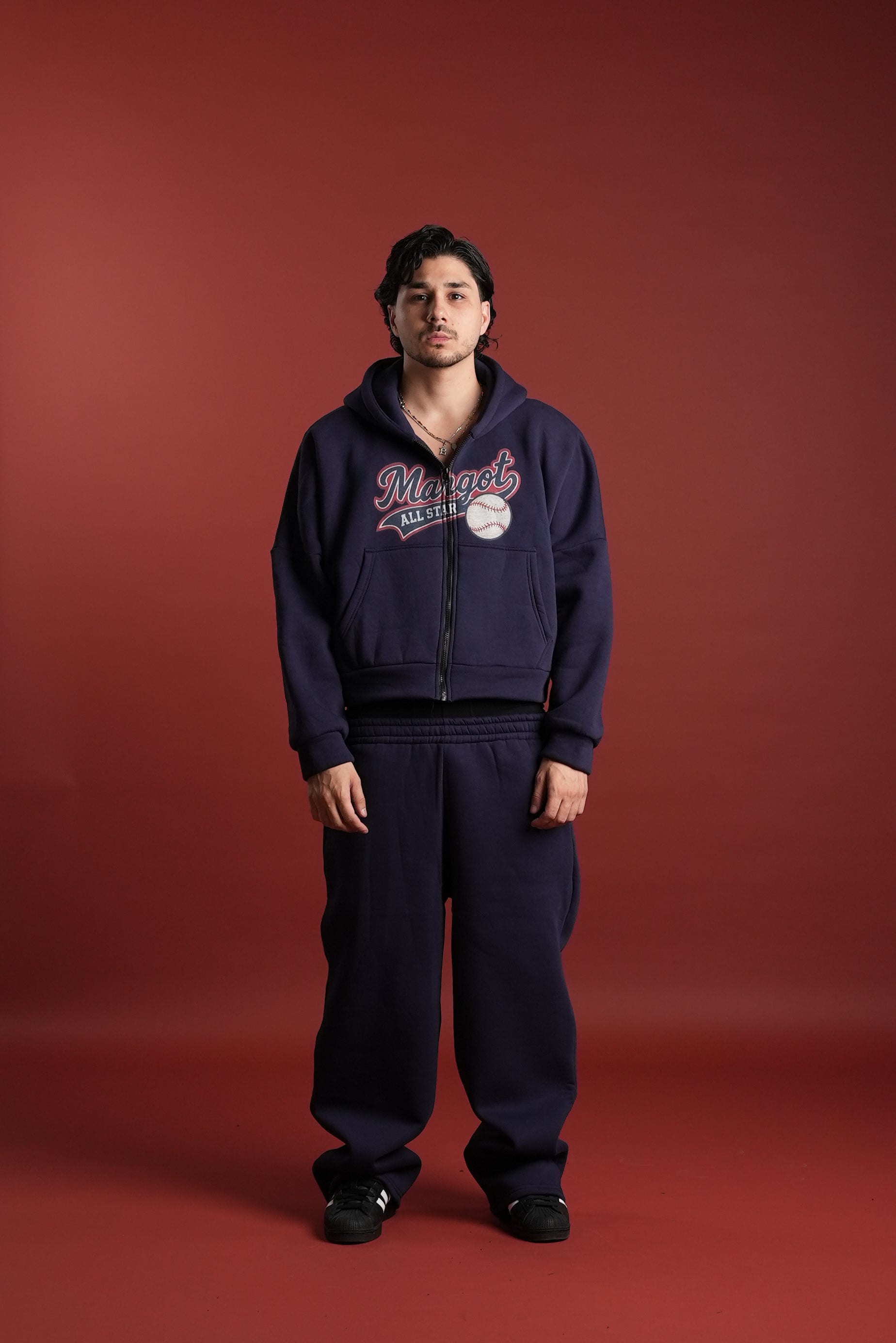 BASEBALL ZIPHOODIE - NAVY